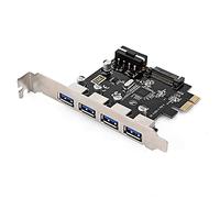 Chenyang Adaptateur de carte d'extension PCI Express 4 ports PCI-E vers USB 3.0 HUB PCI Express 5 Gb/s Pour carte mère