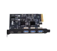 chenyang Adaptateur de carte d'extension PCI Express 5 ports PCI-E 4X vers 2 USB C/3 USB 3.0 USB 3.2 Gen2 avec double chipset ASM3142 VL822