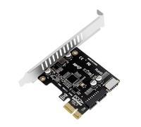 ChenYang Adaptateur de carte d'extension USB 3.0 20 broches et USB 3.1 Gen 1 Type-E vers PCI-E 1X PCI Express