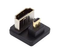 Chenyang Adaptateur de connexion HDMI mâle vers HDMI femelle Micro HDMI 4K@60Hz, coudé vers le bas à 180 degrés
