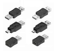 chenyang Adaptateur de conversion de données USB 2.0, connecteur Micro & Mini USB 5 broches vers USB 2.0, lot de 6 pièces