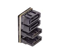 chenyang Adaptateur d'extension double SATA 7 broches mâle vers 7 broches femelle coudé à 360 degrés pour ordinateur de bureau, carte mère SSD, carte mère