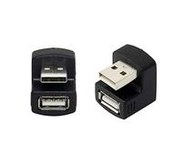 chenyang Adaptateur d'extension USB 2.0 Type A mâle vers Femelle coudé à 180 degrés 2 pièces/Ensemble