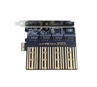 chenyang Adaptateur M.2 SSD vers PCI-E X1 4 SATA SSD vers PCIe 3.0/4.0 Chipset ASM1064 avec support PCI-E de 12 cm