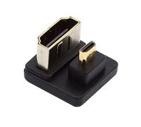 Chenyang Adaptateur Micro HDMI mâle vers HDMI femelle - Connecteur d'extension coudé à 180° avec prise en charge 4K@60Hz