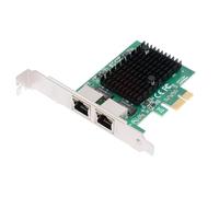 ChenYang Adaptateur réseau double port PCIe X1 vers RJ45, adaptateur réseau 2,5 G Gigabi Ethernet PCl Express pour PC/ordinateur de bureau/serveur/NAS/AI avec support de fente de 8 cm/12 cm