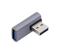 ChenYang Adaptateur USB 3.0 Type A mâle vers femelle d'extension d'alimentation, de données et vidéo à profil bas - coudé à gauche - 10Gbps - 5V