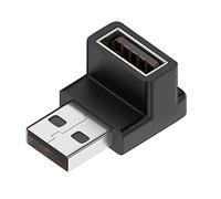 ChenYang Adaptateur USB 3.0, USB 3.0 Type A Mâle vers Femelle Extension Alimentation Données Vidéo Adaptateur 90 Degrés Angulation Vers le Bas 10Gbps