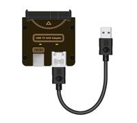 chenyang Adaptateur USB 3.0 vers SAS pour disques durs SFF-8482 SAS 2,5/3,5" vers USB convertisseur adaptateur sans alimentation (alimentation nécessaire pour fonctionner)