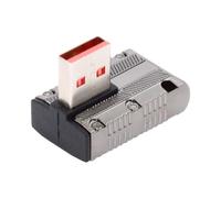 ChenYang Adaptateur USB C vers USB 3.0 - Connecteur de données 10Gbps et de puissance 120W - Style Mecha Cyberpunk - Angle de 90 degrés - Gauche - Profil bas