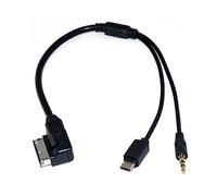 CY Media In AMI MDI vers stéréo 3,5 mm audio et câble adaptateur femelle USB pour voiture