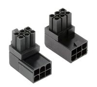 chenyang ATX Lot de 2 adaptateurs d'alimentation 6 broches coudés à 90 degrés pour carte graphique GPU