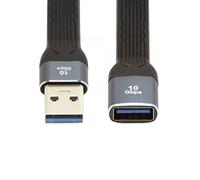 chenyang Câble court USB 3.0, USB 3.1 3.0 type A mâle vers femelle - Extension plate et fine - 13 cm - 10 Gbit/s - Pour ordinateur portable et bureau