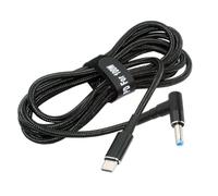 chenyang Câble d'alimentation pour ordinateur portable, USB C vers DC HP4,5 x 3,0 mm, PD 100 W, charge rapide, câble en nylon tressé compatible PD 65 W 1,8 m