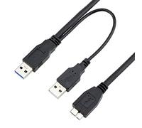 chenyang Câble d'alimentation Y Dual USB 3.0 A mâle à Micro USB 3.0 Y câble avec alimentation supplémentaire pour SSD HDD