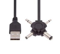 chenyang Câble de charge 4 en 1 CC 5 V 5,5 x 2,1 mm 4 x 1,7 mm mono 3,5 mm 2,5 mm vers USB 2.0 1,5 m