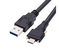 chenyang Câble de données USB 3.0 Type A mâle vers USB 3.1 Type C mâle avec type de montage sur panneau de verrouillage à double vis 2.0M