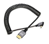 Chenyang Câble de rallonge Micro HDMI en spirale vers HDMI 1.4 à Micro HDMI, coudé à 90 degrés, 4K 60 Hz