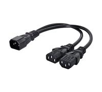 Chenyang Câble d'extension d'alimentation IEC 320 Simple C14 à Double C13, Ordinateur, Moniteur et imprimante Adaptateur de câble répartiteur d'alimentation Court