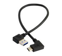 chenyang Câble d'extension de données USB 3.0 vers USB C coudé à 90° pour disque dur de tablette et téléphone portable (30 cm)