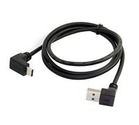 chenyang Câble d'extension de données USB C vers USB 3.0 coudé à 90 degrés vers le haut pour tablette, téléphone portable, disque dur