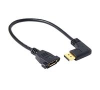 chenyang Câble d'extension DisplayPort,DisplayPort DP mâle vers femelle câble d'extension de port d'affichage à angle droit à 90 degrés