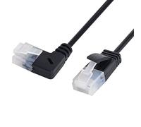 chenyang Câble d'extension Ethernet RJ45 Ultra Slim Cat6 coudé à 90 degrés à gauche pour ordinateur portable, routeur, TV Box - 3,0M