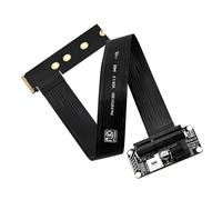 chenyang Câble d'extension flexible à double angle M.2 M-Key NVME/NGFF vers PCIe 4.0 x4 avec alimentation 5 V/12 V DC/SATA, adapté pour les cartes graphiques externes.