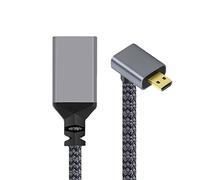 chenyang Câble d'extension micro HDMI vers HDMI, micro HDMI 1.4 mâle vers HDMI femelle 4K coudé à 90 degrés