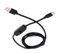chenyang Câble d'extension pour interrupteur d'alimentation USB 2.0 mâle vers USB C mâle avec bouton marche/arrêt interrupteur d'alimentation DC 5 V câble d'extension 1,0 m
