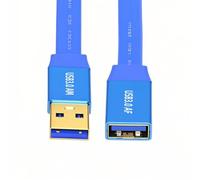 chenyang Câble d'extension ultra-plat et fin USB 3.0 Type-A mâle vers USB 3.0 A femelle bleu 5 Gbit/s et données Câble plat USB 3.0 mâle vers femelle 2,0 m