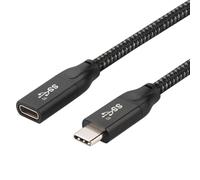 chenyang Câble d'extension USB C 3.1 Gen 2 Type C mâle vers femelle Charge rapide Transfert de données Câble d'extension en nylon tressé 0,6 m