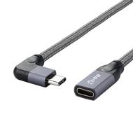 chenyang Câble d'extension USB C 3.1 Gen 2 type C mâle vers femelle - Charge rapide - Transfert de données coudé à 90 degrés - En nylon tressé - 0,2 m
