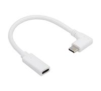 chenyang Câble d'extension USB C, USB 2.0 type C mâle vers femelle PD65W, charge rapide, transfert de données, angle de 90 °, 16 cm