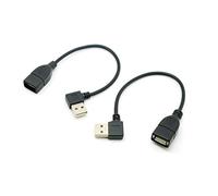 chenyang Câble d'extension USB, câble d'extension coudé à 90 degrés USB 2.0 Type A mâle vers femelle 20CM
