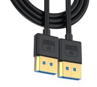 chenyang Câble DisplayPort 1.4 DisplayPort mâle vers mâle 8K @ 60 Hz 4K @ 240 Hz 32,4 Gbps High Speed Câble ultra fin plaqué or 1,0 m