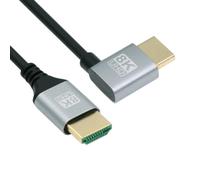 chenyang Câble HDMI 2.1, HDMI mâle à mâle, 90 degrés coudé à gauche, 8 K @ 60 Hz 4 K @ 120 Hz 48 Gbps ultra haute vitesse câble plaqué or 1,0 m pour TV, moniteur, ordinateur