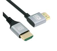 chenyang Câble HDMI 2.1, HDMI mâle vers mâle à angle droit 90 ° 8K @ 60 Hz 4K @ 120 Hz 48 Gbps Câble plaqué or ultra rapide 0,5 m pour téléviseur, moniteur, ordinateur