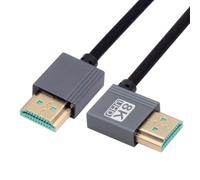 chenyang Câble HDMI 2.1, HDMI mâle vers mâle à angle droit de 90 degrés, 8K @ 60 Hz, 4K @ 120 Hz, 48 Gbit/s, ultra haute vitesse, flexible, plaqué or, 0,5 m pour TV, moniteur, ordinateur