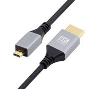 chenyang Câble HDMI 2.1, HDMI mâle vers micro HDMI mâle 8K @ 60 Hz 4K @ 120 Hz 48 Gbps ultra haut débit plaqué or 1 m pour TV, moniteur, ordinateur