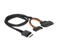 chenyang Câble PCIe 4.0 SFF-8611 vers SFF-8639 avec alimentation SATA pour carte mère SSD U.2 SFF-8639 NVME Extension interne 1,64 FT/0,5 M