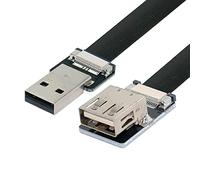 Chenyang Câble plat USB 2.0 - Câble de transfert de données et de chargement USB 2.0 mâle vers femelle en ruban flexible - Adaptateur d'extension de 1,0 m
