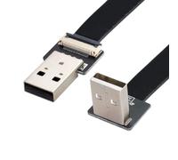 ChenYang Câble plat USB 2.0 mâle vers mâle coudé à 90 degrés vers le haut - 2 m