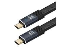 chenyang Câble plat USB 4 pour Thunderbolt 3/4, synchronisation de données 20 Gbit/s, charge rapide 100 W, 8K/5K/4K @ 60 Hz, câble USB C vers USB C 0,5 m