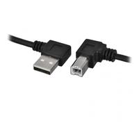 ChenYang Câble pour imprimante et scanner USB 2.0 vers USB type B, coudé à gauche à 90 degrés, 0,5 m