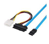 chenyang Câble SAS vers SATA, SFF-8482 29 broches vers SATA 7 broches pour disque dur serveur avec câble d'alimentation 4 broches 2,3 FT/0,7 m