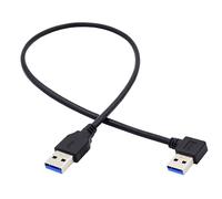 CY 0,4 m à angle droit 90 degrés USB 3.0 type A mâle droit type A mâle câble de données