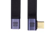 ChenYang Câble USB C court de prise USB 4 à connecteur, fin, plat à 90 degrés, câble d'extension à angle droit, 13 cm, 40 Gbit/s avec puissance de 240 W et vidéo 8K à 60 Hz