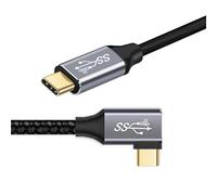 chenyang Câble USB C USB 3.1 type C 10 Gbit/s 100 W Câble de données à angle droit à 90 degrés avec marquage électronique pour ordinateur portable et téléphone 3 m