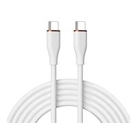 chenyang Câble USB C vers C en silicone, USB 2.0 de type C PD 65 W, câble d'extension de données à charge rapide, compatible avec iPhone 15 blanc, 2 m